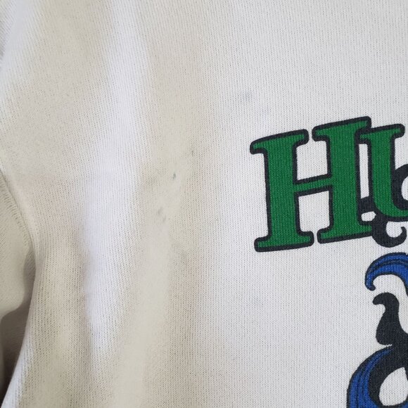 Vintage 1989 Hurleys Ireland Sweatshirt Fine Ales & Whiskies Graphic Unisex L - Picture 2 of 8